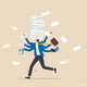 Antreiber_innerer.jpg Die Animation zeigt eine Person mit sechs Armen, die einen Kalender, Laptop, Aktentasche, Wecker, Brief und Aufgabenzettel hält. Auf dem Kopf balanciert ein hoher Papierstapel.