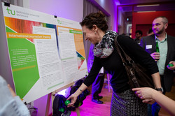 A woman makes the assessment at the Global Gallery