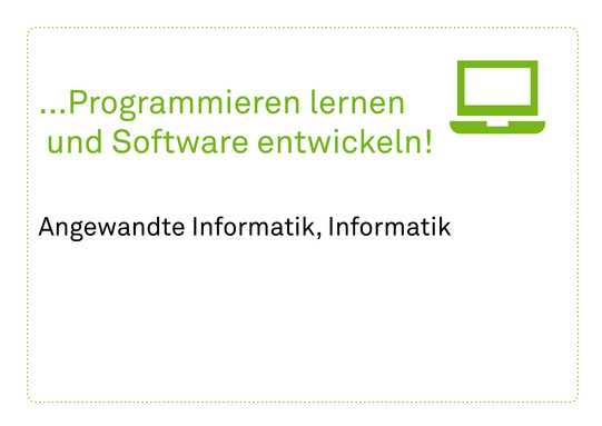 Grafik in der die Studiengänge im Bereich Informatik abgebildet sind.