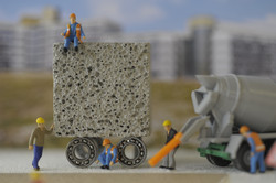 a model shows how light concrete is built
