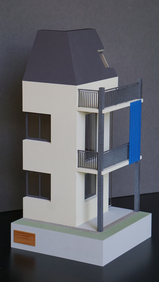 Das Gesellenstück von Tobias Hugendick, ein Modell eines Fassadenbaus