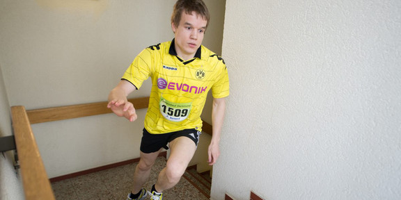Coester Christian Cöster beim Mathetower-Lauf.
