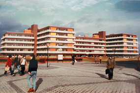 Neubau der Pädagogischen Hochschule (PH) Ruhr 1972 an der heutigen Emil-Figge-Straße.