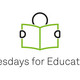 Tuesdays for Education Das Logo der Initiative "Tuesdays for Education" zeigt eine skizzenhaft gezeichnete Person, die ein aufgeschlagenes Buch in den Händen hält.