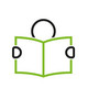 The logo of the "Tuesdays for Education" initiative shows a sketchily drawn person holding an open book in his hands.