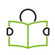 Das Logo der Initiative "Tuesdays for Education" zeigt eine skizzenhaft gezeichnete Person, die ein aufgeschlagenes Buch in den Händen hält.