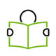 Das Logo der Initiative "Tuesdays for Education" zeigt eine skizzenhaft gezeichnete Person, die ein aufgeschlagenes Buch in den Händen hält.