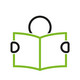 The logo of the "Tuesdays for Education" initiative shows a sketchily drawn person holding an open book in his hands.