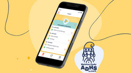 Ein Screenshot der MATS-App, auf dem steht: Spielerisch AD(H)S therapieren
