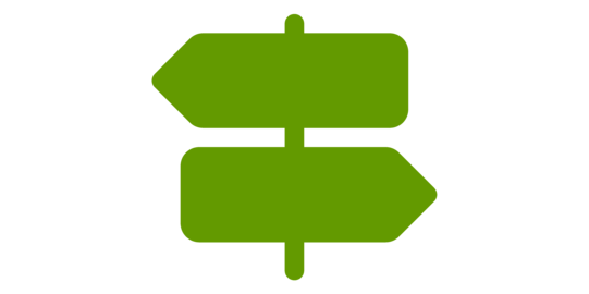 Wegweiser Icon grünes Wegweißer Icon