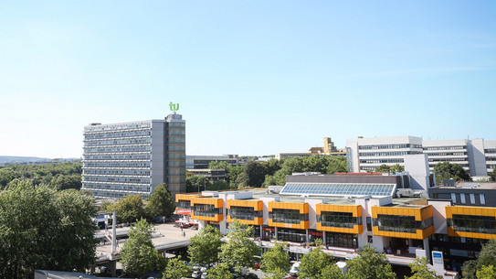 Campus Nord-Panorama Panorama des Campus Nord mit Matehmatikgebäude und Mensa