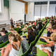 Students in lecture hall_02 Students sit in a lecture at the beginning of the study.