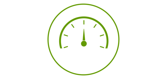 Green icon of a barometer
